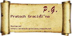 Pratsch Graciána névjegykártya